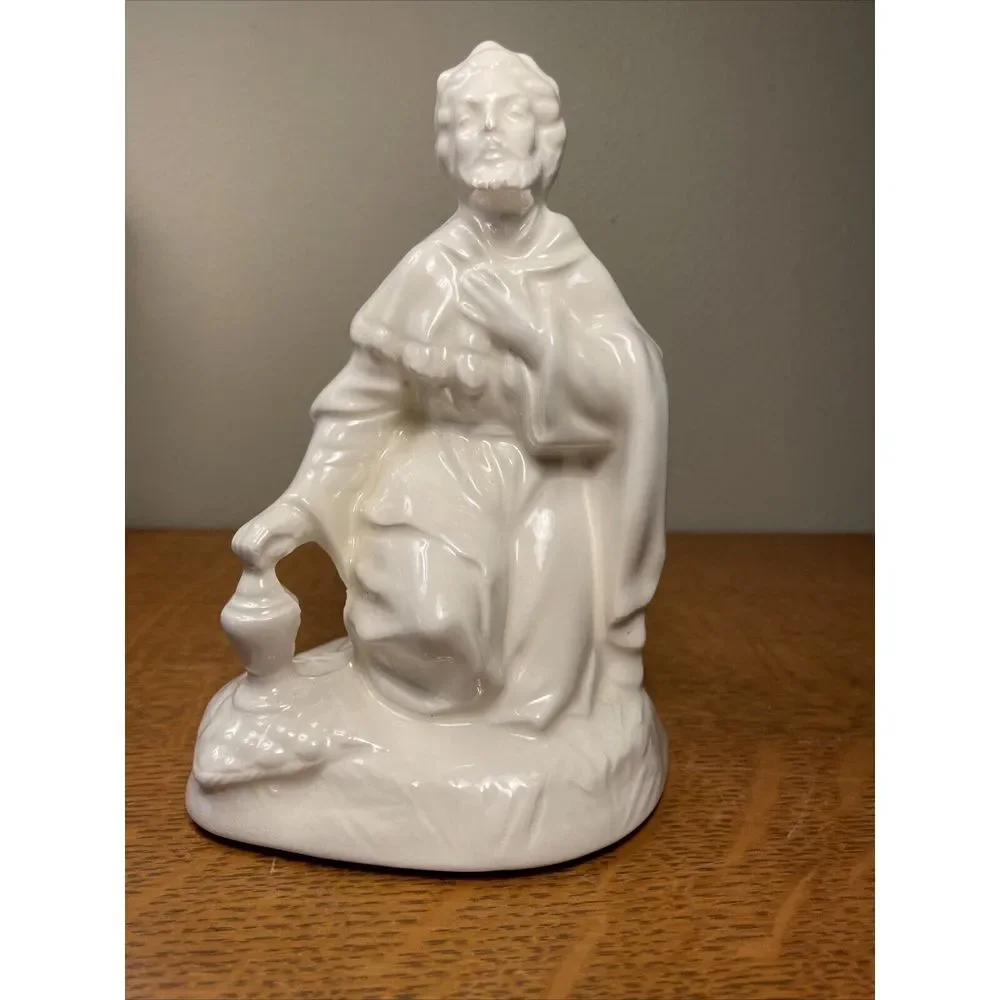 Vintage Atlantic Mold Lot 3 PC Wise‎ Men Ceramic White